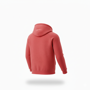 Sweat à capuche d'hiver en molleton 100 % coton de qualité supérieure, écologique, doux, élégant, motif uni, poche avant avec logo, respirant, séchage rapide - Product Image 2