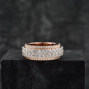 Anillo de Hip Hop de moda con certificado GIA de oro de 10K, 14K, 18K, de lujo para hombre, con diamante completo y alfabeto redondeado, hielo cultivado en laboratorio, bodas VVS - Product Image 1