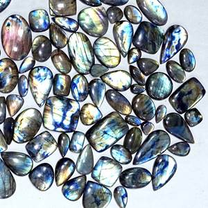 Lote de piedras preciosas sueltas de cabujón de labradorita de cuarzo natural pulido a mano para la fabricación de joyas hechas a mano por artesanos - Product Image 3