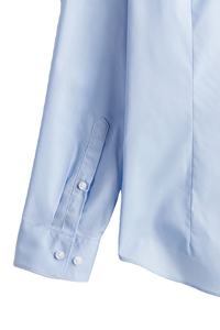 Alta calidad de marca personalizada de manga completa con botones cuello liso teñido Casual para hombres Slim Fit Easy-Iron poliéster tela tejida de algodón - Product Image 4