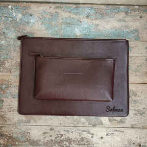 Funda clásica de cuero genuino para portátil, duradera, diseño Retro hecho a mano para viajes de trabajo y profesionales de oficina - Product Image 6