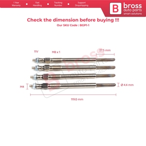 BGP1-1 4 Pcs <b>Heater</b> Glow <b>Plugs</b> 596019 1148105 GX4118 for - Product Image 5