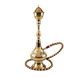 Cachimbas Modernas de Latón Dorado con Diseño Indio Personalizado, Mini, Ecológicas, con Mangueras, de Alta Calidad, Venta al por Mayor - Product Image 4