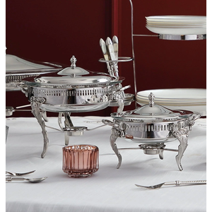 Fashionable Stainless Steel <b>Chafing</b> <b>Dish</b> 2025 <b>Fuel</b>-Powered Food Warmer Set for Events Catering Restaurant Hotel Party Wedding - Product Image 1