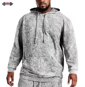 Marque privée de haute qualité hiver lavage à l'acide survêtements personnalisés pour hommes 100% coton polaire respirant à capuche Sport Design - Product Image 5