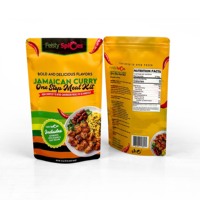 Sachet refermable personnalisé de qualité alimentaire, résistant à l'humidité, en plastique, pour poudres, assaisonnements et épices