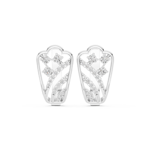 Pendientes de Aro con Diamantes Naturales, Corte Redondo de Lujo, Estilo Bali, Joyería Fina para Mujer, Regalo de Boda - Product Image 2
