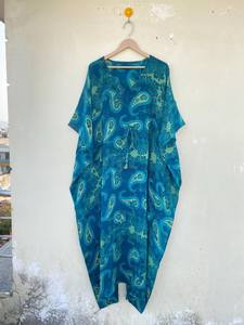 Seda Sari Kaftan suelta Kaftan vestido indio hecho a mano seda Sari Kaftan maternidad desgaste bata de seda - Product Image 3