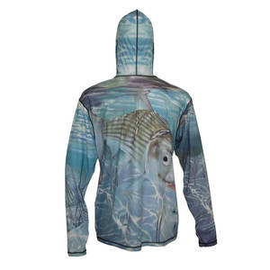 Sweat à capuche de pêche personnalisé pour hommes Sweat à capuche à séchage rapide et à sublimation numérique respirant - Product Image 5