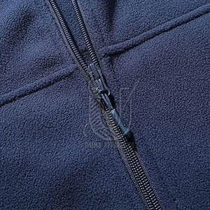 Veste polaire décontractée pour homme, col montant, logo frontal, séchage rapide, respirante, prix de gros personnalisé, service OEM de haute qualité - Product Image 4