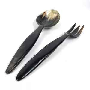 Ustensiles de cuisine en corne de buffle naturelle de haute qualité, fabriqués à la main, écologiques, compatibles lave-vaisselle, pour les hôtels - Product Image 3