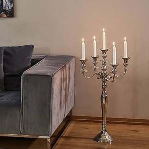 <b>Taper</b> <b>Candle</b> Stand Base Silver for Home Decor - Product Image 6