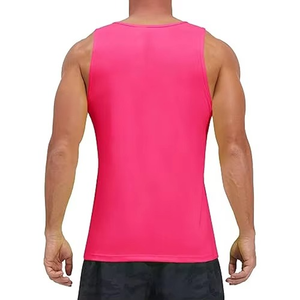 Oversized Sleeveless Knitted Fitness Sports Gym Tank Top for Men Custom Logo Silk <b>Screen</b> Printed Cotton/<b>Bamboo</b> Fiber Breathable - Product Image 2