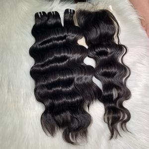 ผมแท้เรมี่ยังไม่ผ่านกระบวนการผม2024มัดตรงกระดูกเวียดนามแบบ100% สีอ่อนสไตล์คลื่น - Product Image 3