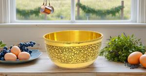 Handmade Metal Mixing Bowl Medium Size for Salad <b>Egg</b> Beating <b>Decorative</b> Kitchen Serving Brass Serving Bowl for Candy Other - Product Image 6