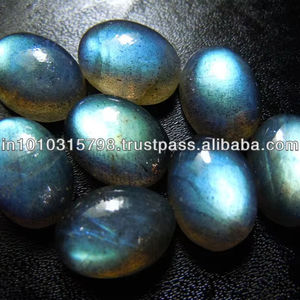 Cabujón Ovalado de Labradorita Natural de 10x14MM con Destello Azul y Cambio de Color para la Creación de Joyas - Product Image 1