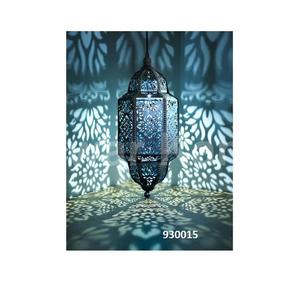 Lanterne décorative triangulaire en fer et en verre, pièces, luminaire décoratif d'intérieur - Product Image 3