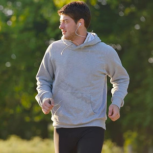 ONDRA Sweatshirts à capuche décontractés en coton à manches longues pour hommes, pull à capuche en polaire avec poches - Product Image 4