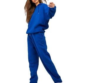 Ensembles décontractés pour hommes de qualité supérieure léger 100% coton survêtement capuche personnalisé avant imprimé pantalons de survêtement hiver Plus respirant - Product Image 2