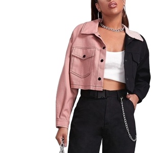 Veste en jean pour femme sur mesure de haute qualité OEM, décontractée, rose et noire, en tissu jean teint, longueur longue, vestes sur mesure par HI 2026 - Product Image 4