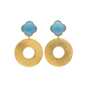 Pendientes de plata de Calcedonia azul, GEMA, regalo de San Valentín - Product Image 1