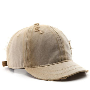 Gorra de béisbol de 6 paneles de algodón desgastado lavado con ácido de alta calidad logotipo personalizado bordado estilo callejero Vintage al por mayor - Product Image 4