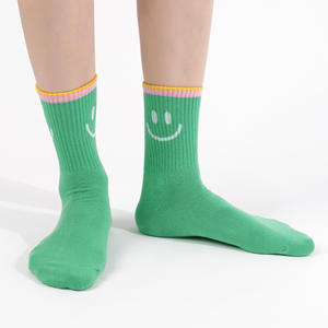Women's Cotton Crew <b>Socks</b>-Knitted Casual Breathable Cartoon Design <b>with</b> for <b>Face</b> for Daily Use - Product Image 5