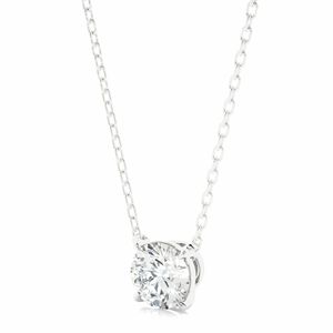 Pendentif en diamant rond à 4 griffes pour femmes - Product Image 3