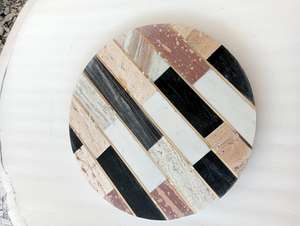 ถาดรองแก้วหินอ่อนฝังโลหะทำด้วยมือสำหรับเสื่อถ้วยชาและแผ่นรองแก้วหินอ่อนรูปทรงสี่เหลี่ยมสำหรับบ้านโรงแรมใช้ - Product Image 6