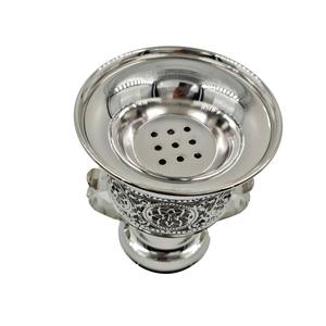Embossed Design Incense <b>Burner</b> in Stainless Steel with <b>Silver</b> Finished for Premium Bakhoor and Oud Burning and Elegant Tableware - Product Image 4