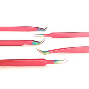 Pinzas de extensión de pestañas de acero inoxidable de etiqueta privada de alta elasticidad herramienta de injerto no corrosiva - Product Image 3