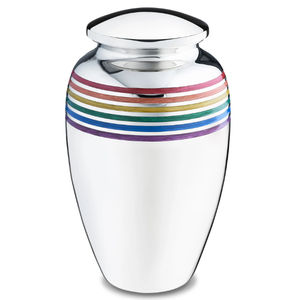 Elegant Polished Brass Cremation Ashes Urn <b>Box</b> with Floral Pattern and Personalized <b>Memorial</b> Text - Product Image 4