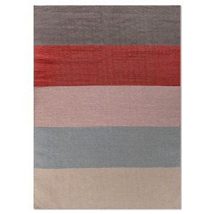 Tapis rectangulaire en polyester Indusbar DPH-2301 10mm à rayures abstraites, idéal pour couloir et sol de maison, aspect jute - Product Image 1