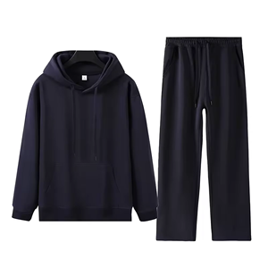 Ensemble de survêtement pour hommes, respirant, avec capuche, chaud pour l'hiver, personnalisable, vente en gros, grandes tailles, polyester et coton, pour l'entraînement - Product Image 4