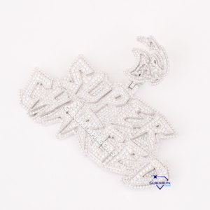 Iced Out Fully Hip Hop 925 Sterling Silver Lab Grown Diamond Colgante Letra inicial Joyería personalizada para hombres Mujeres - Product Image 5