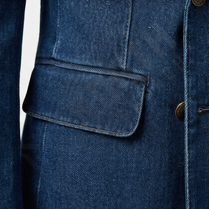 Chaqueta Vaquera Premium Transpirable para Hombre, Talla Grande, Alta Calidad, Reversible, Cuello Alto, Logotipo Frontal Personalizable, Colección de Moda - Product Image 5