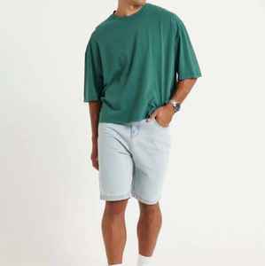 Camisetas de Hombre de Alta Calidad, 220 g/m², Corte Cuadrado, Ajuste Regular, 100% Algodón, Hombros Caídos, Logotipo Personalizado, Color Sólido, Transpirables - Product Image 5