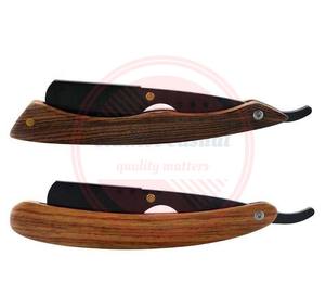 Custom logo Steel Folding Shaving <b>Razor</b> With Wood Handle and <b>Straight</b> <b>Razor</b>\ Barber <b>razor</b> with Replaceable Blades - Product Image 3