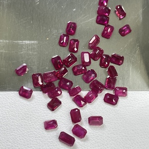 Rubí Birmano Calentado 100% Natural de Alta Calidad, Corte Octogonal de 3x4-3x5mm, Color Rojo Rosado, Gema Suelta para Joyería - Product Image 3