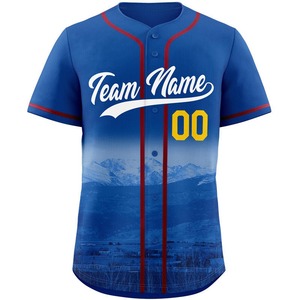 Camisetas de béisbol Unisex de secado rápido de alta calidad uniformes transpirables de talla grande al por mayor traje de juego de equipo de béisbol en blanco - Product Image 1