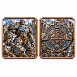 Benutzerdefiniertes Logo Großhandel Runenstein <span class=keywords><strong>Golem</strong></span> 10oz Reines Kupfer Quadratische Herausforderungsmünze Kunst Sammlerstück Handwerk - Product Image 1