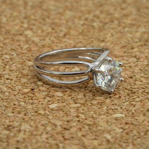 Premium 14k Or Lab Grown Diamond Ring Round Brilliant Cut Solitaire E Color VVS2 Clarity Bague de fiançailles en gros pour les bijoux - Product Image 5