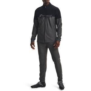 Streetwear oversize tendance ensemble de survêtements sportifs 100% coton avec logo imprimé et fermeture à glissière complète et poids lourd pour hommes - Product Image 1