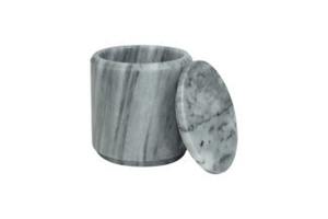 Canister cilíndrico pulido Marble Crafter Onyx, bote pequeño de mármol, botes redondos de mármol con tapa - Product Image 5