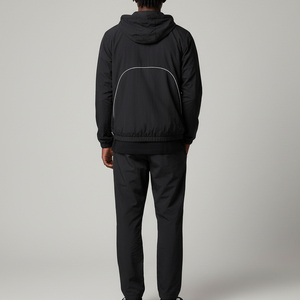 Conjunto Deportivo OEM para Hombre, Estilo Vintage, Urbano, Estampado, 100% Algodón, Chaqueta con Cordón y Logotipo Bordado, Pantalones con Ribete 2 - Product Image 5