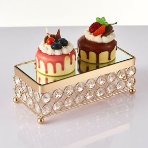 Plateau de présentation de gâteaux en miroir, centre de table de fête de mariage, nouveau Design, support de gâteau décoratif de mariage, cristal personnalisé - Product Image 6