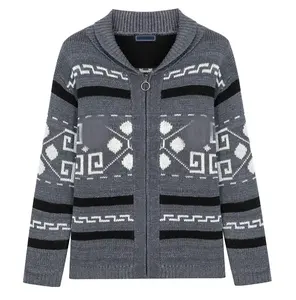 Sweat-shirt d'hiver unisexe lourd avec logo personnalisé Sweat à capuche en polaire épaisse surdimensionnée tricoté à la main par le pull pour hommes - Product Image 3