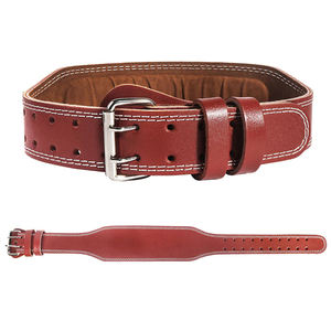 เข็มขัดยกน้ำหนักหนังแท้ PU แบบปรับได้ ป้องกันเอว ผลิตตามสั่งขายส่ง - Product Image 5