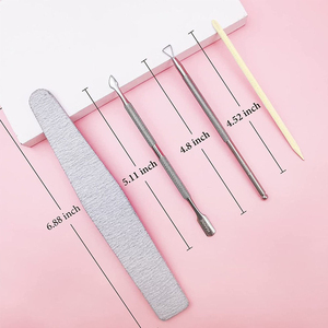 Pousse-cuticules professionnel ergonomique en acier inoxydable, poignée antidérapante, réutilisable, double usage, durable, léger, soin des ongles - Product Image 3