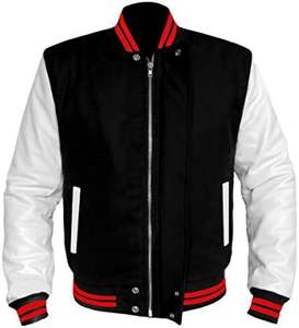 Chaqueta de béisbol universitaria de lana de cuero de alta calidad para hombres, mujeres, jóvenes, diseño elegante de calle para invierno - Product Image 1